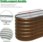 SnugNiture Galvanized Steel Raised Garden Bed Kit, 2 Pcs 6x2x2 ft Large Metal Planter Box Outdoor for Gardening Vegetables, Flowers and Fruits