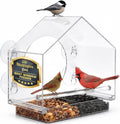 window bird feeder with strong suction cups, bird, main product view