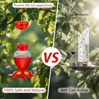 Ant Moat for Hummingbird Feeders, Humingbird Feeder Ant Moat, Vintage Style Hummingbird Ant Guard, 5 OZ Large Ant Moat, Ant Motes - Ant Guard(4 Pack, Red)