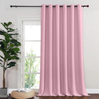 NICETOWN Rouge Pink Blackout Curtains for Bedroom 95 Inch Length - Thermal Insulated Room Darkening Privacy Grommet Window Drapes for Boys Room, Set of 1 Panel, 80 x 95 Inch