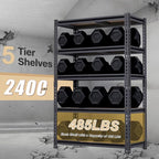 Garage Storage Shelves 72'',2400 LBS Garage Shelving Units, Storage Shelves Heavy Duty, Basement Shelving, Metal Shelving Units Free Standing