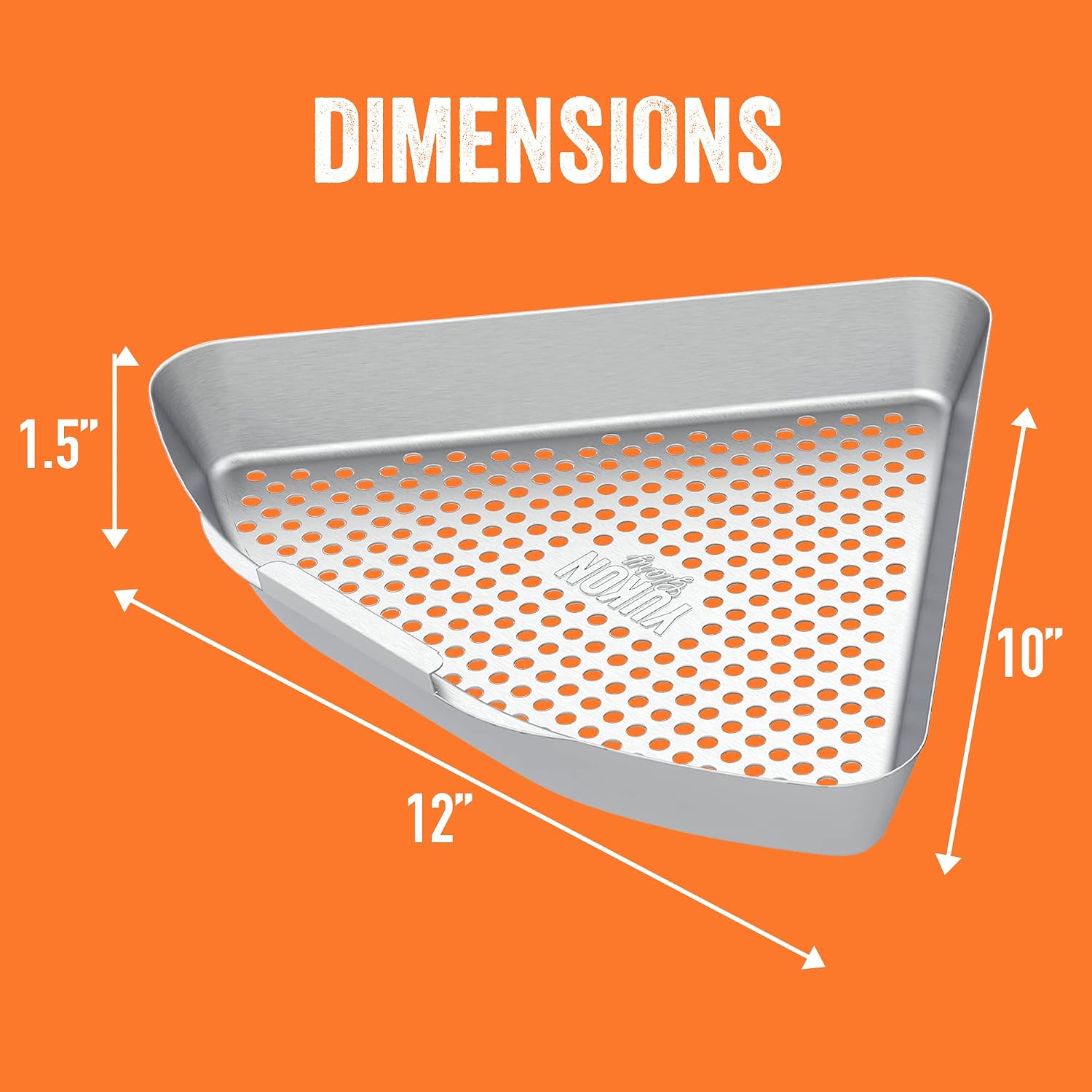 Grill Basket for Kettle Grills, 2 Stainless Baskets | Includes clip-on handle, designed for 22 inch kettle grills. Fish and vegetable grill basket.