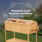 raised garden bed elevated planter box w/legs cover, view 9