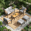 homrest aluminum outdoor furniture set, 6 pcs metal, main product view