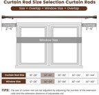 1” Diameter brown curtain rod Itself is 30 to 60 inch. 1 Pack Fits 30-54 inch Windows with Heavy Duty Adjustable brown curtain rods Splicing Metal Extra Long Curtain Rod