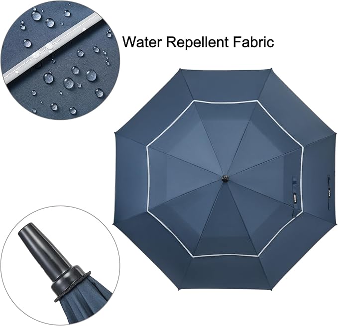 G4Free 47/54/62/68/72 Inch Automatic Open Golf Umbrella Oversize Extra Large Double Canopy Vented Windproof Waterproof Stick Umbrellas