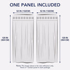 PureFit Outdoor Curtains for Patio Waterproof Weatherproof, UV Resistant Outside Curtains for Gazebo, Front Porch, Pergola, Sun Blocking Privacy Curtain, 52W x 120L inch, 1 Panel, Yellow