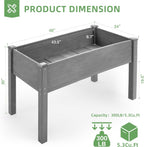 48×24×30 raised garden bed with legs, cedar wood, close-up detail