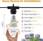 grow lights full spectrum indoor - led string, close-up detail