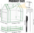 [careforge] mini greenhouse indoor with grow light & shown in use