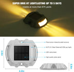 VOLISUN Solar Deck Driveway Dock Lights,Solar Pathway Lights,Warm 8 Pack | Solar Powered LED, IP68 Waterproof Led Outdoor Warning Step Marine Lights for Sidewalk Garden Yard