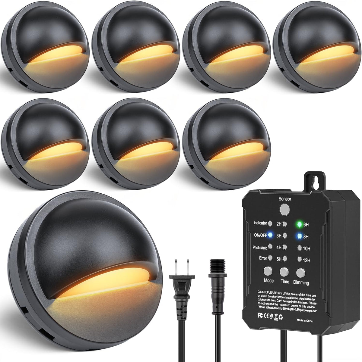 hiboitec low voltage deck lights kit with transformer, main product view