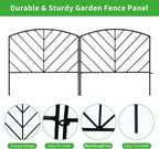 decorative fence 17in x 7.9ft garden metal fence, close-up detail