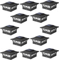 jofios solar post cap lights outdoor 12pack, waterproof, main product view