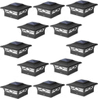 jofios solar post cap lights outdoor 12pack, waterproof, main product view