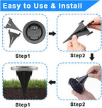 4.6 Inch Diameter Solar Ground Lights, Waterproof Solar Garden Lights, Outdoor Garden Waterproof Bright in-Ground Light, Landscape Lighting for Pathway,Yard,Lawn,Patio,Walkway (8 Pack Warm Light)
