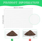 Ouligay 10pcs 11.8 X 7.8inch Flower Pot Hole Mesh Pad, Plastic Mesh Sheet, Keep Soil from Flowing Away,Bonsai DIY Drainage Netting Pot Bottom Grid Mat, White