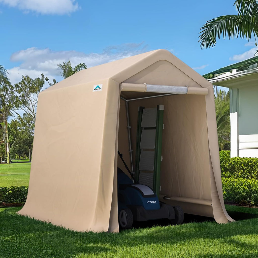 advance outdoor 6x8 ft outdoor portable storage shelter, main product view
