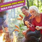 Marshmallow Roasting Sticks Set of 5 | Telescoping Long Smores Sticks for Fire Pit, Hot Dog Sticks for Campfire Grill Bonfire Party Supplies With Storage Sack