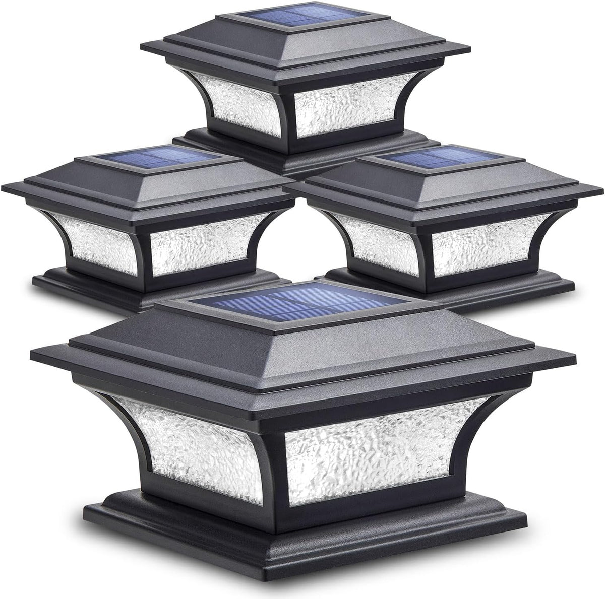 siedinlar solar post lights outdoor glass, 2 modes, main product view
