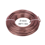 98 feet brown anodized aluminum bonsai training wire, close-up detail