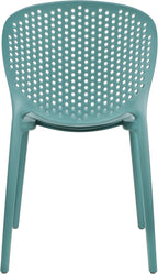 2xhome Modern Pool Patio Chair, Stackable Dining Side Chair for Indoor Outdoor Kitchen Living Room Restaurant, Blue