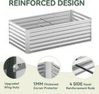 Raised Garden Bed with Self-Watering System, 6x3x2 ft Elevated Planter Boxes Outdoor with PE Cover, Galvanized Raised Beds for Gardening,Vegetables,Flowers, Backyard, Patio