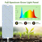 40W Ultra-Thin Panel Full Spectrum Grow Lights, 768 LEDs Growing Light for Indoor Plants with Daisy Chain Function, Grow Lights for Seed Starting with 4/8/12/16/20H Auto On/Off Timer (4pcs)