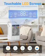 portable air conditioners, 4-in-1 evaporative air cooler, portable, close-up detail