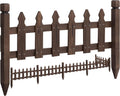 topeakmart 532.5in picket fence for garden, wooden fence, main product view