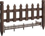 topeakmart 532.5in picket fence for garden, wooden fence, main product view