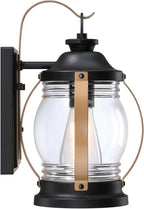 Westinghouse 61391EC Canyon Craftsman-Style One Light Outdoor Wall Fixture with Dusk to Dawn Sensor, Heirloom Brass Finish, Clear Glass