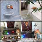 2026Fountain Spitter, Pond Spitter, Ceramic Carp Statue Traditional Style and Home Decor Figurine for Good Fortune Yellow, Fish Figurines2026 (Type-A+B)