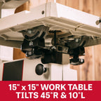 jet 14-inch woodworking band saw, 1 hp, 115/230v shown in use