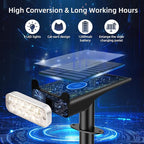 Solar Spotlights Outdoor Waterproof Landscape Path Lights Solar Dusk to Dawn Outdoor Lighting 4 Brightness Modes for Garden Pathway Tree Driveway Porch Yard