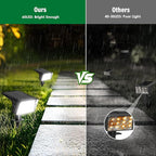Solar Spot Lights Outdoor with 60 LED & Auto On/Off, 2 Pack Solar Lights Outdoor Waterproof IP68 with 3 Lighting Modes, 2-in-1 Solars Landscape Light for Outside, Garden, Yard(Cool White)