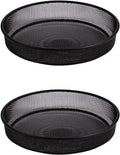 2pcs Metal Round Bird Feeders Tray, Wild Birds Seed Feeder Tray, Bird Mesh Tray Outdoor Accessory for Humming Feeder Station
