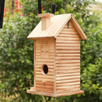 Bird House Outdoor Bird Houses for Outside Clearance,2 Hole Wooden BlueBirdHouse Finch Cardinals Hanging Birdhouse 2 Rooms Nesting Box for Wild Bird Viewing
