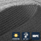 SUNNY GUARD Custom Size 12'x14' Dark Grey Sun Shade Sail Rectangle UV Block Shade for Backyard Yard Patio Deck Garden(Customized)