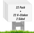 blank yard signs with stakes, ikayas 17x12inch white, main product view