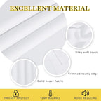 NICETOWN Blackout Curtains for Sliding Glass Door Room Divider Noise Reduce Curtain Panel Portable Window Screen Sliding Partition, W100 x L102 inches, 1 Panel, White