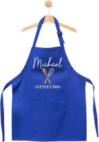 Personalized Kids Apron, Custom Little Chef with Name, Youth Apron with Name, Cooking and Baking Gift for Children, Custom Name Children Cooking Class Bib, Toddler Chef Outfit with Custom Name