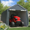 quictent 8x10ft carport shelter storage shed with roll-up, main product view