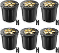 HIBOITEC Low Voltage Landscape Lights 12W, LED Outdoor In-Ground Lights | 1200LM Ultra Bright Waterproof IP67 Pathway Lights, 12-24V AC/DC Landscape Lighting for Yard Garden Tree Uplighting, 6 Pack