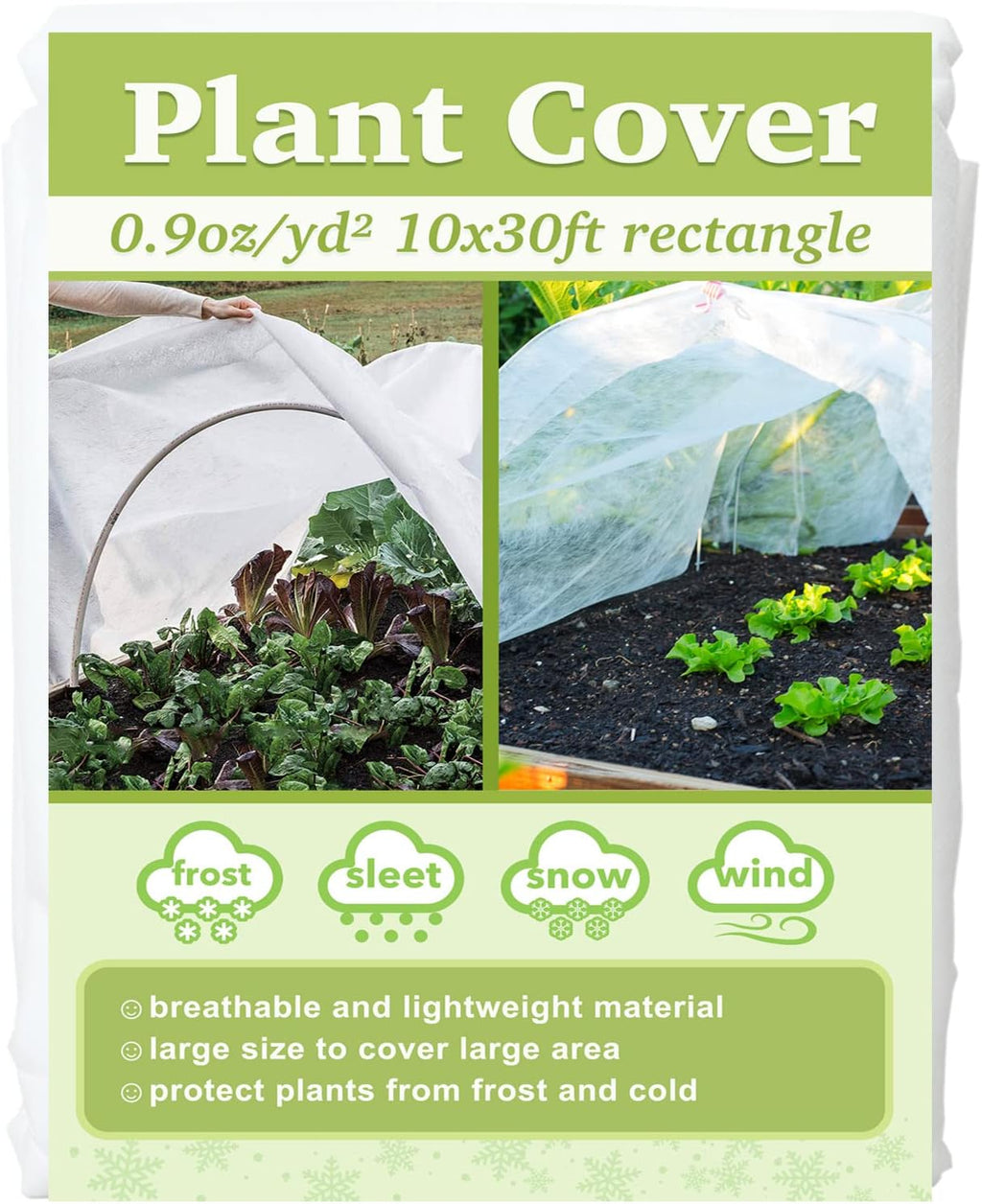 plant covers freeze protection 10x30ft floating row cover, main product view