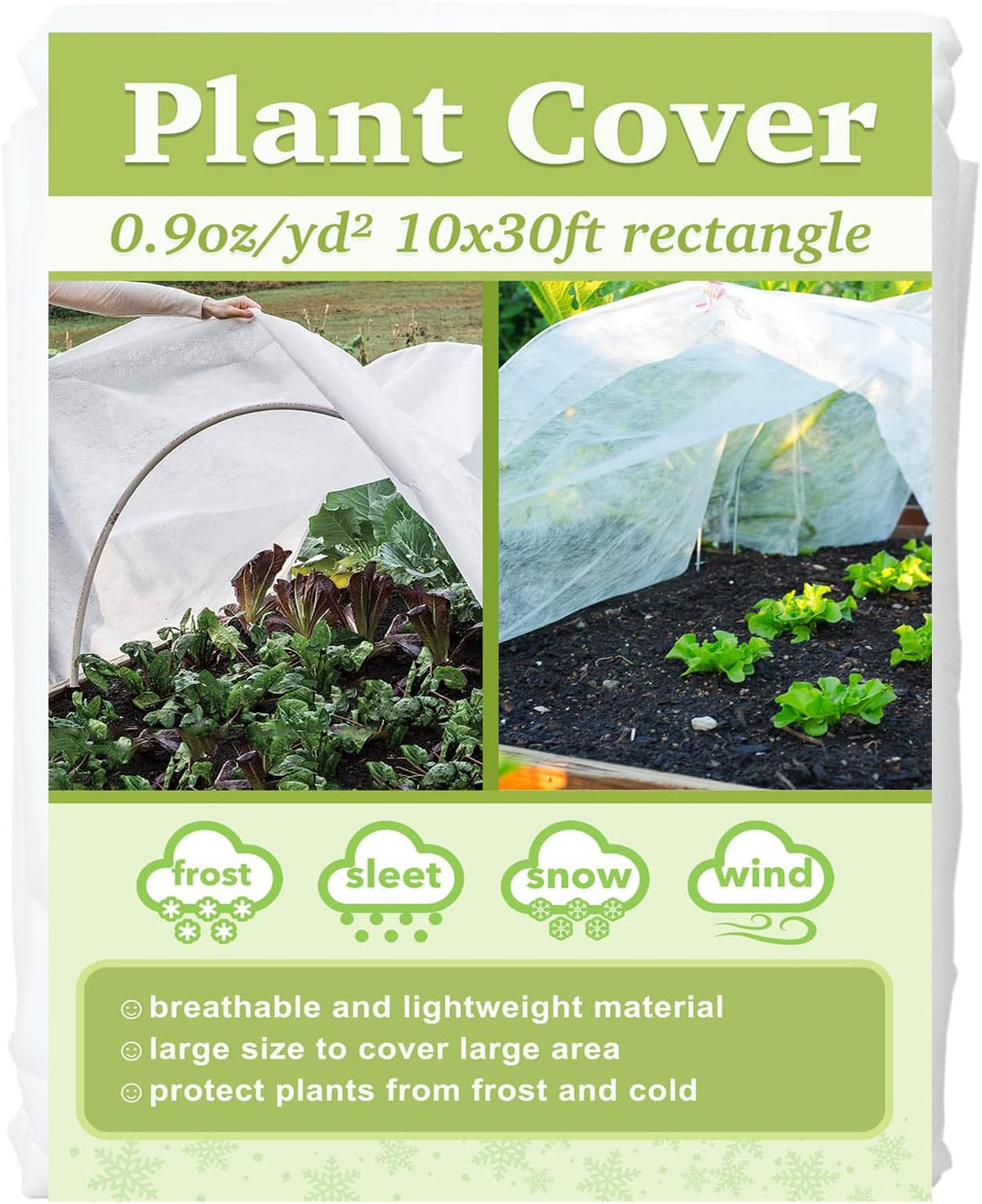 plant covers freeze protection 10x30ft floating row cover, main product view