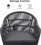 PURPLE LEAF 13 Pieces Oversized Patio Dining Set with Outdoor Aluminium Dining Table and Woven Chairs Modern Metal Furniture Cushions Sets for Garden Yard Indoor Decor Kitchen Gray