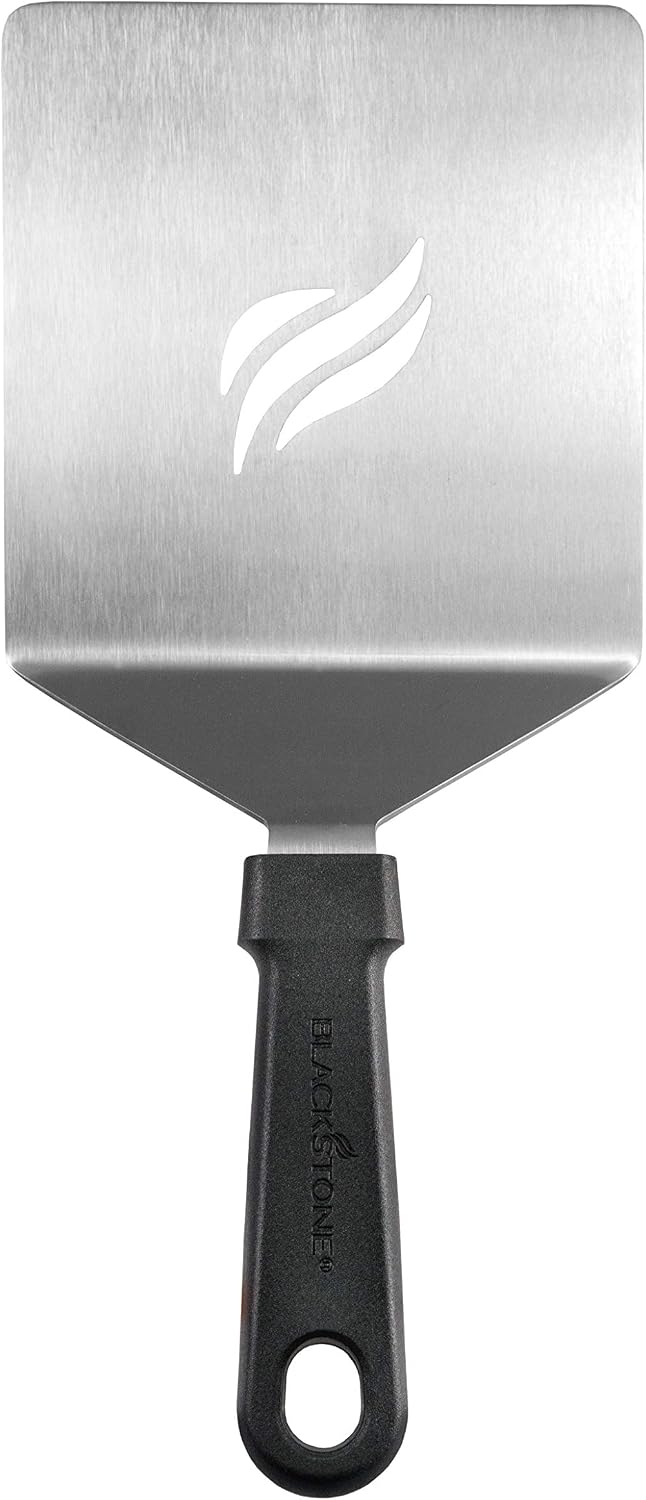 BLACKSTONE 5047 Burger Spatula Heavy Duty Plastic Handle Large Stainless Steel Food Grade Flat Top Griddle Accessories-Hamburger Pancake Flipper– Grill Scraper Utensil for Home Kitchen Restaurants