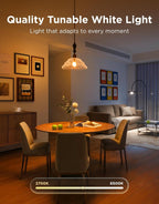 govee smart light bulbs, a19 color changing light showing dimensions