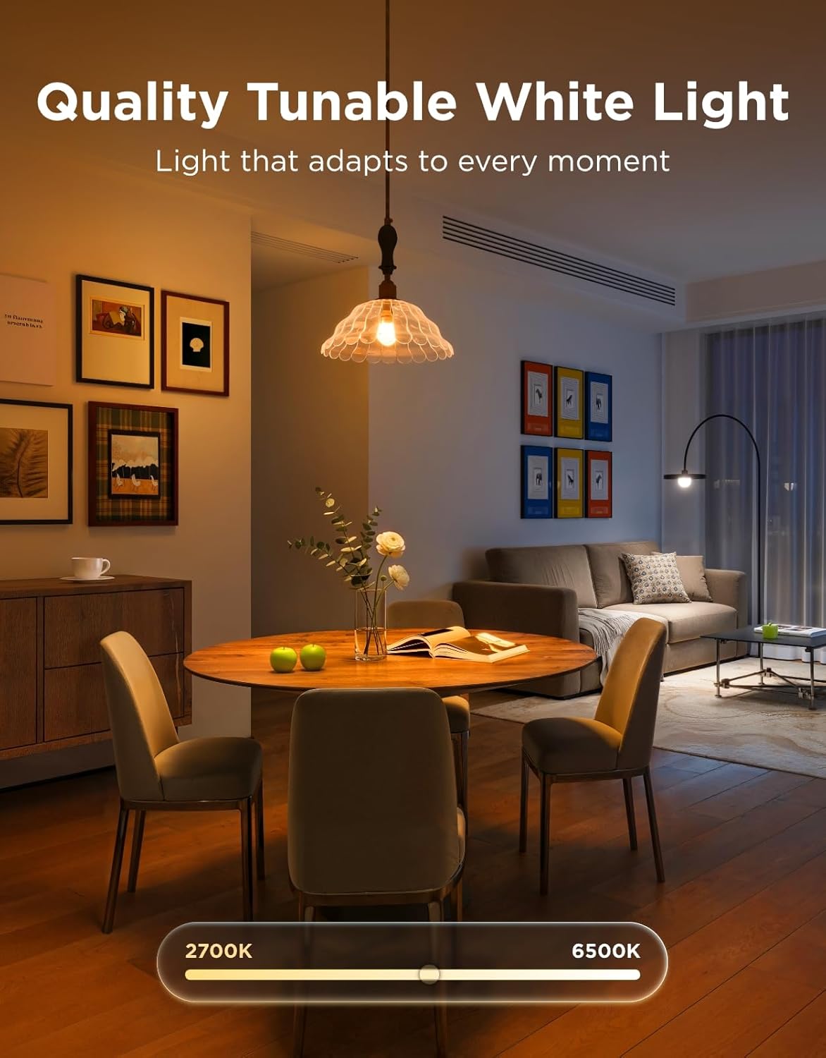 govee smart light bulbs, a19 color changing light showing dimensions
